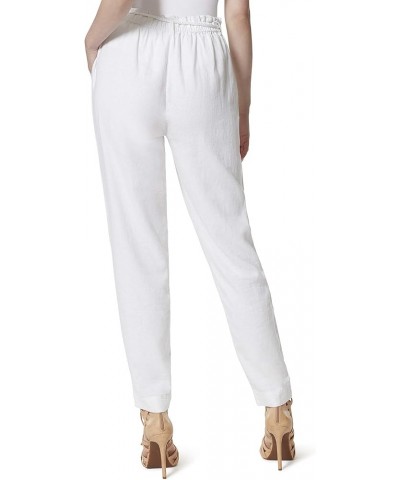 Women's High Rise Tie String Belt Taper Beach Pant Bright White $18.36 Pants