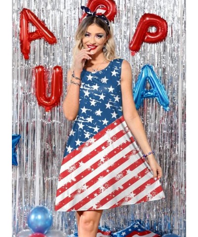 4th of July Womens Summer Casual Beach Dress with Pockets American Flag 1 $11.19 Dresses