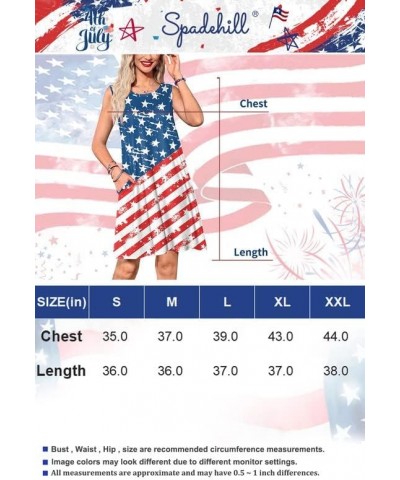 4th of July Womens Summer Casual Beach Dress with Pockets American Flag 1 $11.19 Dresses