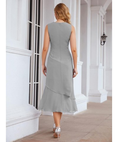 Formal Prom Gowns Chiffon A line Mother of The Bride Dresses Plus Size for Women with Jacket Grey $51.65 Dresses