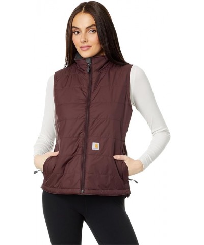 Women's Rain Defender Relaxed Fit Lightweight Insulated Vest Blackberry $33.60 Vests