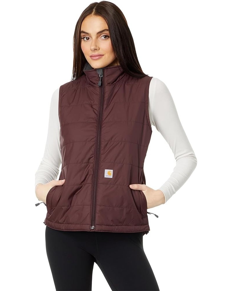 Women's Rain Defender Relaxed Fit Lightweight Insulated Vest Blackberry $33.60 Vests