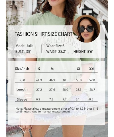 Women’s Oversized Graphic Print Short Sleeve Tunic Tops Crew Neck Casual Drop Shoulder T Shirts C Black $12.74 T-Shirts