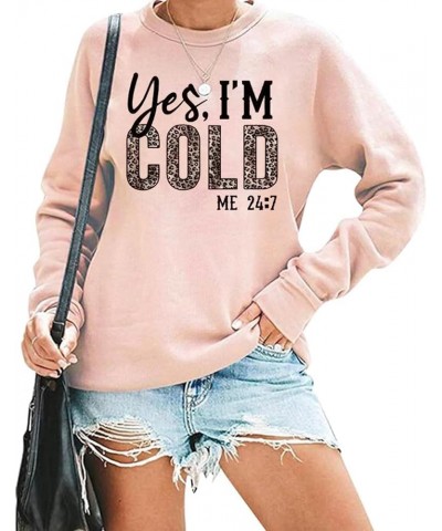 Leopard Letter Print Sweatshirt Women Funny Graphic Fall Long Sleeve Crewneck Pullover Casual Loose Hoodie Tops Pink $9.24 Ho...