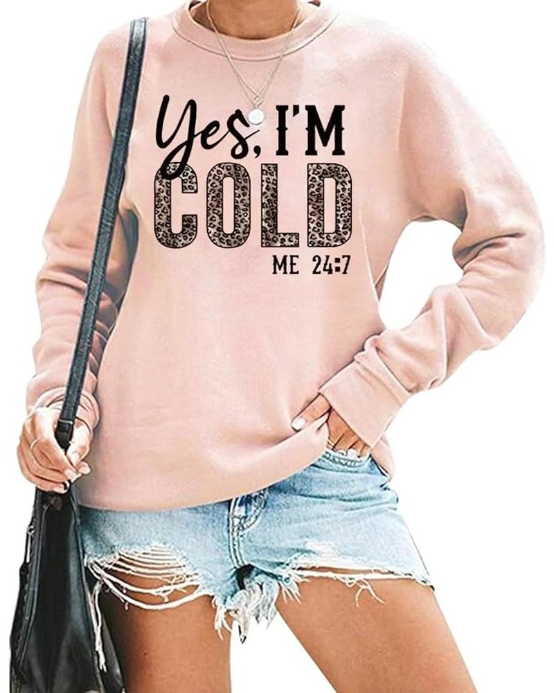 Leopard Letter Print Sweatshirt Women Funny Graphic Fall Long Sleeve Crewneck Pullover Casual Loose Hoodie Tops Pink $9.24 Ho...