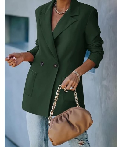 Womens Casual Blazers Oversized Open Front Cardigan Long Sleeve Work Office Blazer Jackets S-XXL Blackish Green $27.02 Blazers