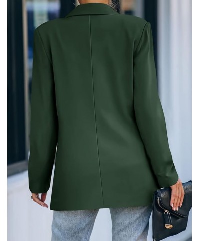 Womens Casual Blazers Oversized Open Front Cardigan Long Sleeve Work Office Blazer Jackets S-XXL Blackish Green $27.02 Blazers