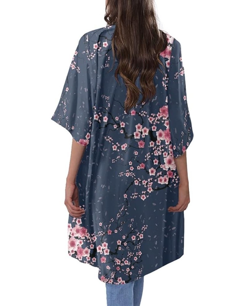 Women's Oil Painting Van Gogh's Starry Sky 3D Printed Long Cardigan Outwear Coat Plus Size S-4XL Plum Blossom $11.61 Sweaters