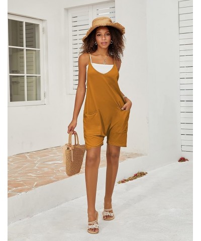 Rompers for Women Summer Stretchy Jumpsuits Adjustable Straps Overalls Shorts Romper Jumpers Onesie Brown $9.17 Jumpsuits