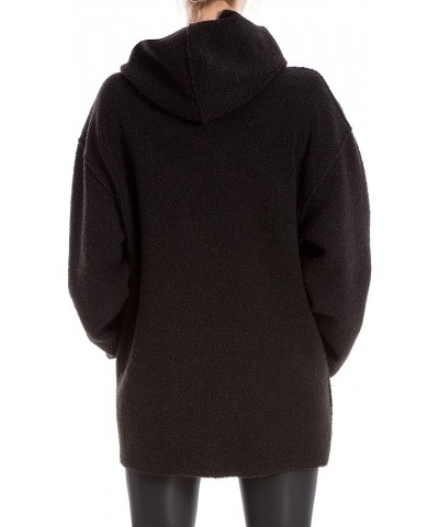 Women's Hooded 3 Clasp Outerwear Coat Black $20.89 Jackets