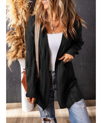 Long Cardigans for Women Open Front Long Sleeves Lightweight Fall Sweaters with Pockets Black $18.48 Sweaters