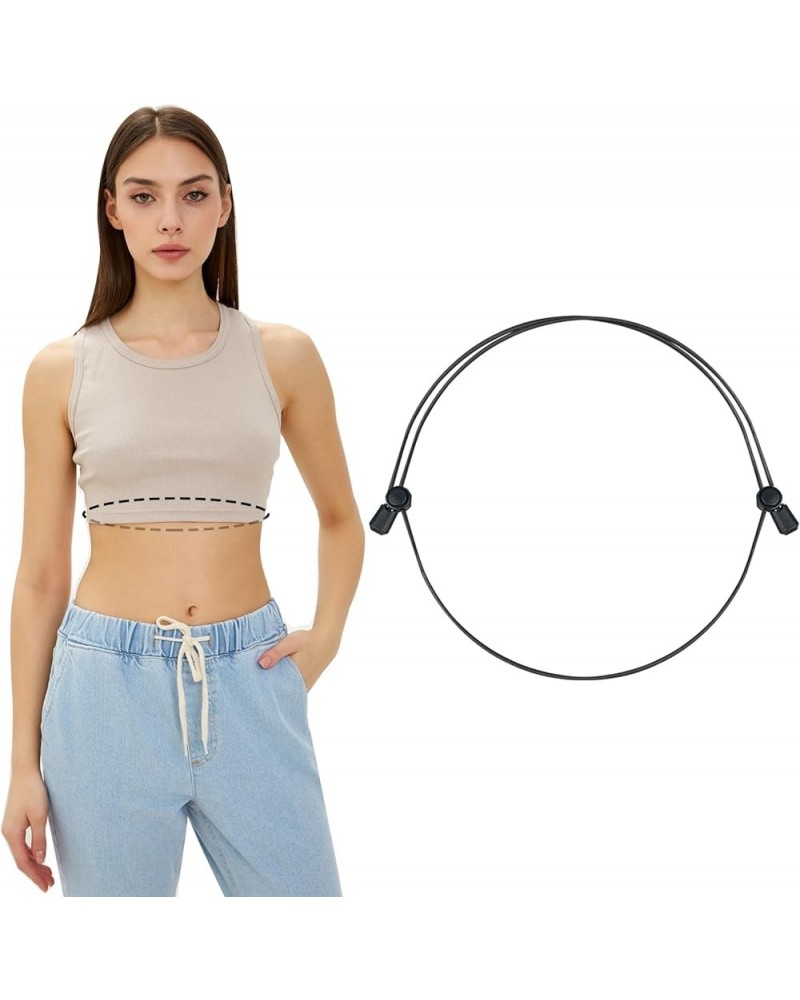 Croptuck Adjustable Band for Women Waist Shirts Crop Top Sweater, Crop Tuck Tool, Black-M Black Medium $6.37 Tanks