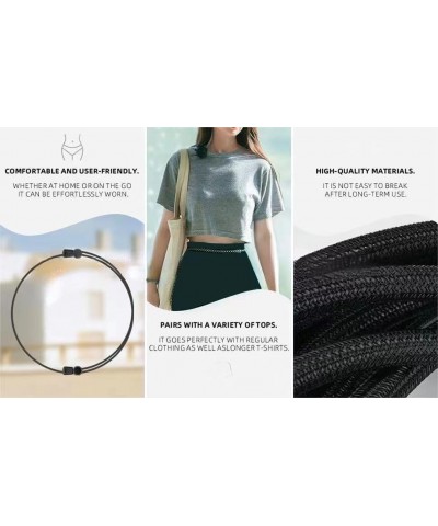 Croptuck Adjustable Band for Women Waist Shirts Crop Top Sweater, Crop Tuck Tool, Black-M Black Medium $6.37 Tanks