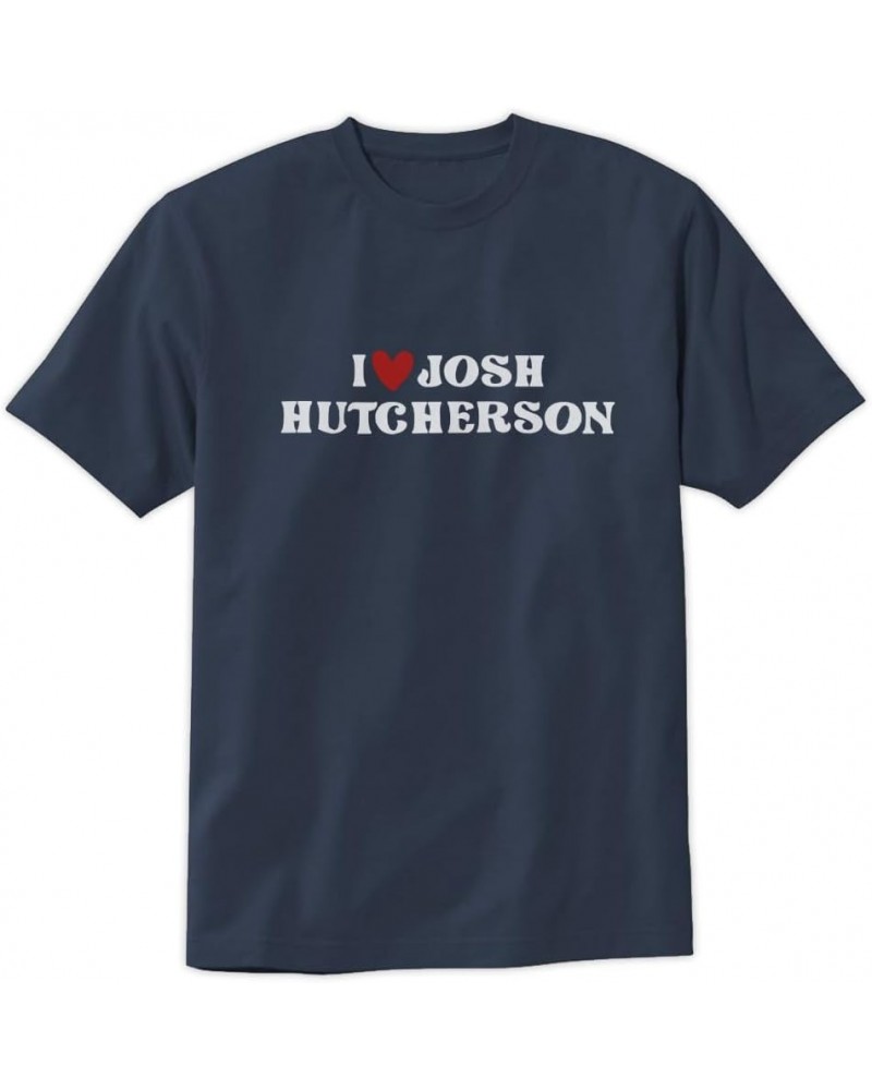 I Love Josh Hutcherson T-Shirt I Heart Josh Hutcherson Unisex Design Tee Short Sleeve Unisex Shirt Dark Blue 1 $12.74 Tops