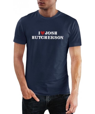 I Love Josh Hutcherson T-Shirt I Heart Josh Hutcherson Unisex Design Tee Short Sleeve Unisex Shirt Dark Blue 1 $12.74 Tops