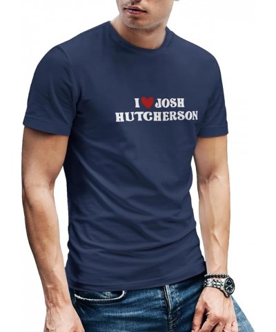 I Love Josh Hutcherson T-Shirt I Heart Josh Hutcherson Unisex Design Tee Short Sleeve Unisex Shirt Dark Blue 1 $12.74 Tops