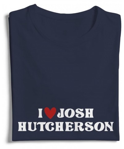 I Love Josh Hutcherson T-Shirt I Heart Josh Hutcherson Unisex Design Tee Short Sleeve Unisex Shirt Dark Blue 1 $12.74 Tops