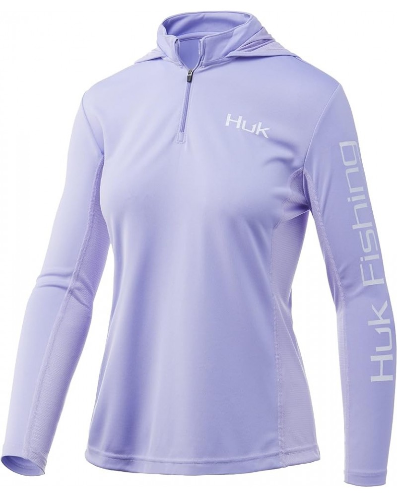 Women's Icon X Hoodie |UPF 50+ Long-Sleeve Fishing Shirt X-Large Lavender $31.34 Activewear