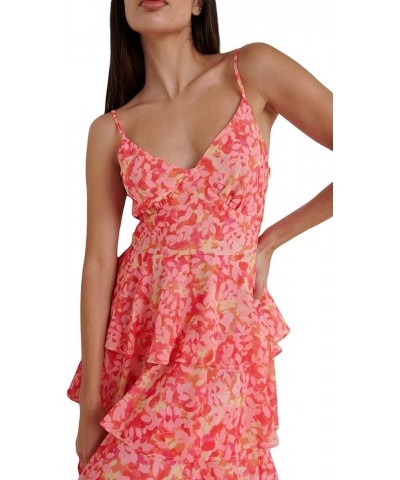 Women V Neck Floral Strappy Long Dresses Bodycon Sexy Sleeveless Slim Fit Maxi Dress Party Beach Summer Sundress F Pink $9.87...