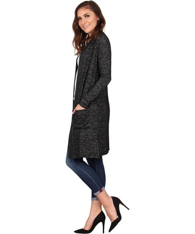 Women's Open Front Pocket Cardigan, Lightweight Casual Super Soft Stretchable Cozy Material Black $12.23 Sweaters