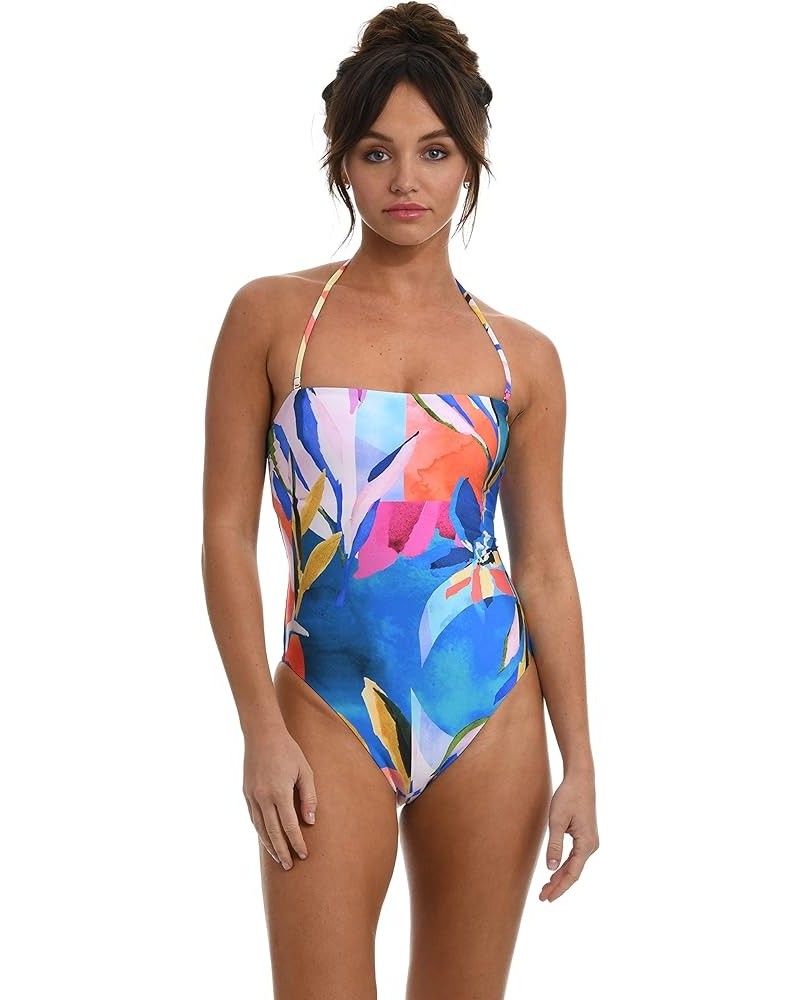 Women's Standard Bandeau Mio One Piece Swimsuit Multi//Feelin' Fine Floral $50.99 Swimsuits