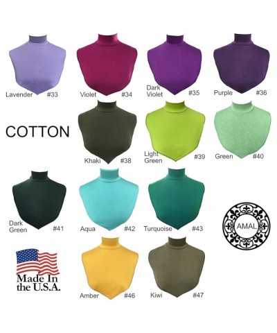 AMAL Muslim Fake Collar COTTON Body Hijab Extensions Neck Cover Under Top USA Light Gray-melang 13 $10.20 Swimsuits