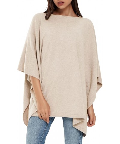 Womens Pullover Poncho Sweater Cashmere Feel Shawl Loose Fitting Ponchos Wraps Baggy Tops for Fall Winter Barley Twist $20.99...