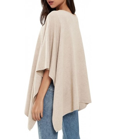 Womens Pullover Poncho Sweater Cashmere Feel Shawl Loose Fitting Ponchos Wraps Baggy Tops for Fall Winter Barley Twist $20.99...