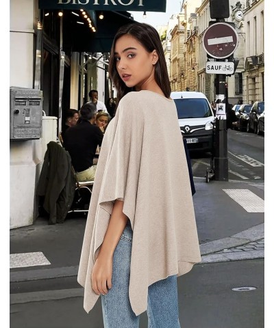 Womens Pullover Poncho Sweater Cashmere Feel Shawl Loose Fitting Ponchos Wraps Baggy Tops for Fall Winter Barley Twist $20.99...