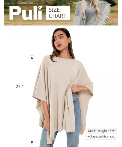 Womens Pullover Poncho Sweater Cashmere Feel Shawl Loose Fitting Ponchos Wraps Baggy Tops for Fall Winter Barley Twist $20.99...