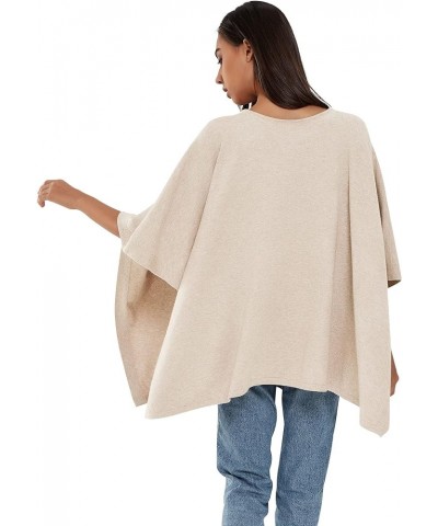 Womens Pullover Poncho Sweater Cashmere Feel Shawl Loose Fitting Ponchos Wraps Baggy Tops for Fall Winter Barley Twist $20.99...