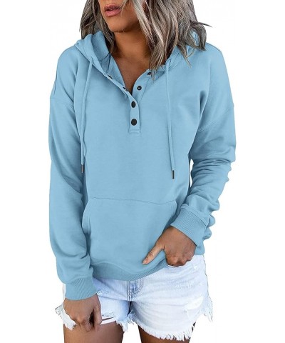 Hooded Long Drawstring Pocket For Womens Sleeve Down Hoodies Neck Sweatshirts Pullover Long Zip Sweatshirt Hoodie Blue-f $10....