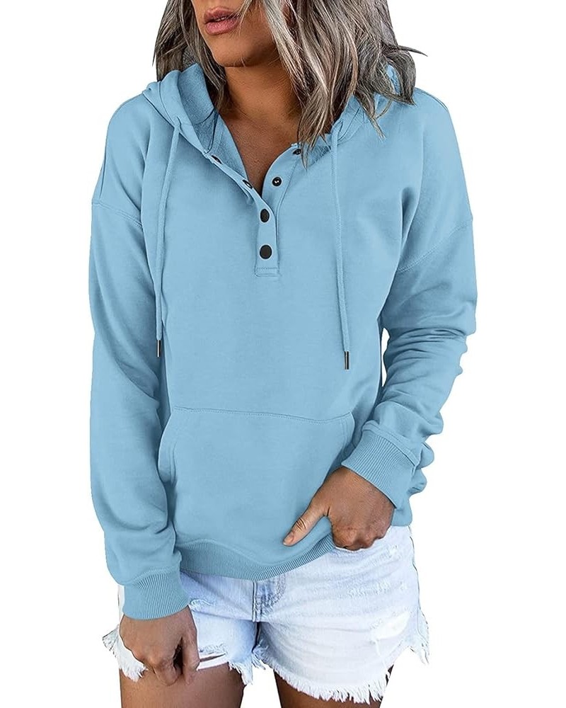 Hooded Long Drawstring Pocket For Womens Sleeve Down Hoodies Neck Sweatshirts Pullover Long Zip Sweatshirt Hoodie Blue-f $10....