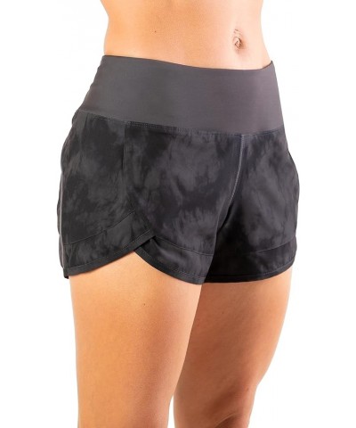 Womens 3" Lightweight Running WOD Volleyball Shorts Workout Mesh Liner Zip Pocket Grey Riptide $15.80 Activewear