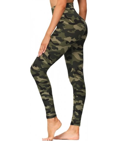 High Waisted Leggings for Women - Soft Opaque Slim Tummy Control Printed Pants for Running Cycling Yoga A-1camo $12.68 Pants