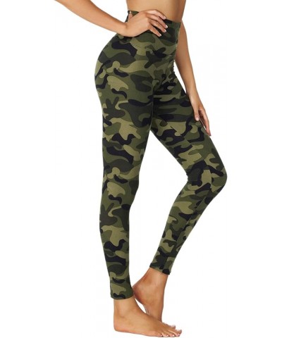 High Waisted Leggings for Women - Soft Opaque Slim Tummy Control Printed Pants for Running Cycling Yoga A-1camo $12.68 Pants