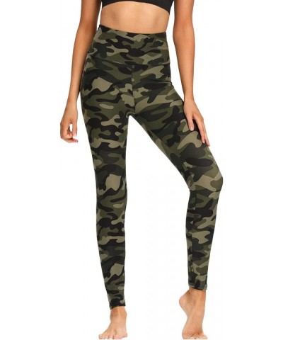 High Waisted Leggings for Women - Soft Opaque Slim Tummy Control Printed Pants for Running Cycling Yoga A-1camo $12.68 Pants