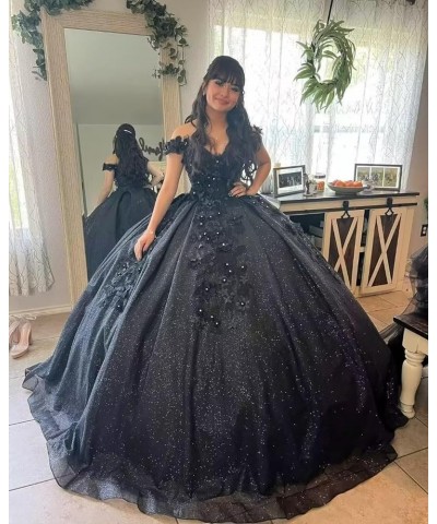 Lace Appliques Prom Homecoming Dress Off Shoulder Long Quinceanera Sweet 15 16 Party Dress Style2-gold $44.10 Dresses