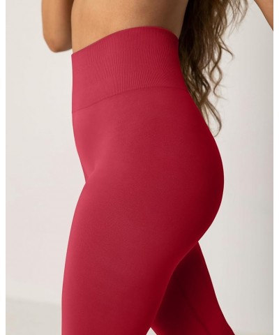 Women Scrunch Butt Lifting Leggings Seamless High Waisted Workout Yoga Pants 2-red $9.32 Activewear