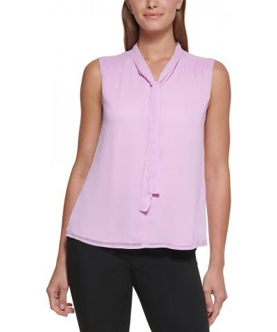 Women's Short Sleeve Side Ruche Top Pink Lavender $27.00 Tops