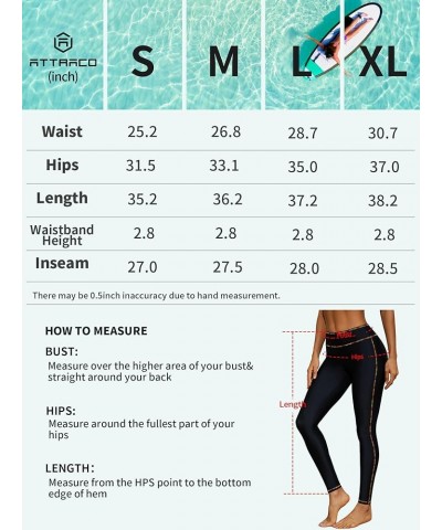 Swimming Pants for Women High Waisted Swim Pants Swim Leggings Swim Tights Rainbow Stitching $18.74 Swimsuits