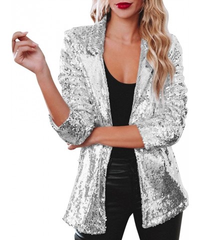 Blazer Sets Women 2 Piece Outfits Women Double Breasted Corduroy Jacket Long Sleeve Work Office Tan Blazer for Women Y1-silve...