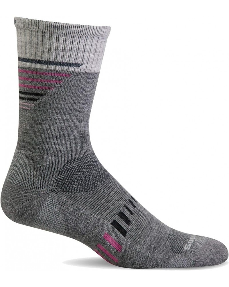 Women's Ascend II Crew Moderate Compression Sock Grey $12.90 Activewear