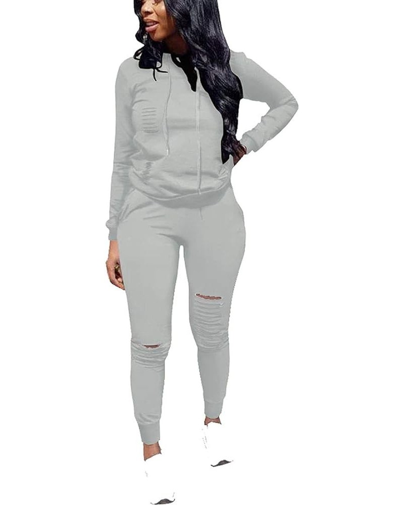 Women's Two Piece Outfits Casual Long Sleeve Pant Sets… 6442 Gray $15.12 Activewear