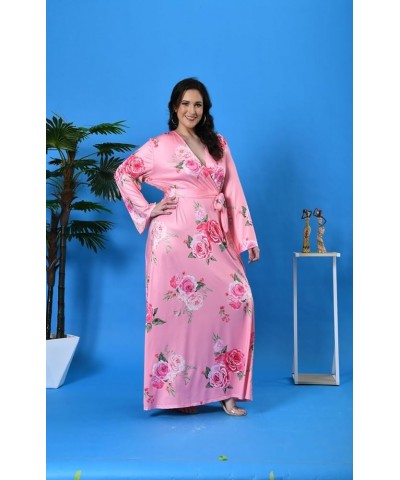 New Plus Size Dresses for Curvy Women, Long Maxi Clothes Party Casual V-Neck 3/4 Sleeve Dress,Ture to Size. Blue+red $14.28 D...