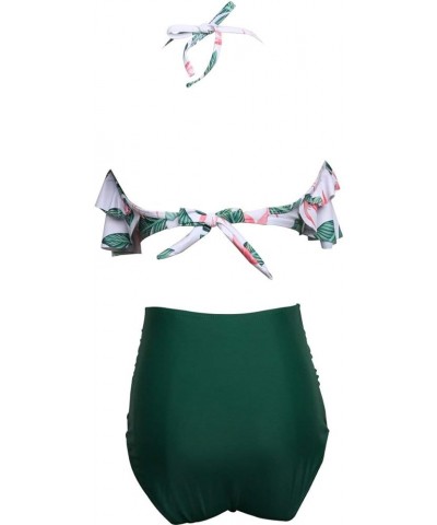 Girls Kids Swimsuit Two Pieces Bikini Set Ruffle Falbala Swimwear Bathing Suits Leaves + Green $10.12 Others