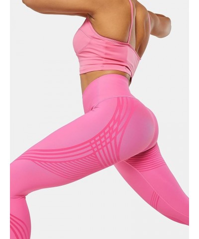 7/8 High Waisted Leggings for Women Tummy Control Reversible Wear Body Sculpt Leggings Workout Yoga Pants Sugar Pink-7/8lengt...