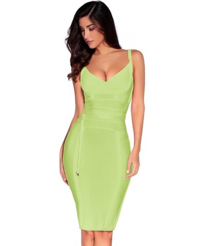 Womens Rayon Belt Detail Bandage Bodycon Party Dress Lightgreen $29.51 Dresses