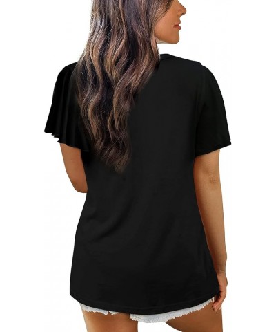 Women Summer Tops V-Neck T-Shirts Womens Tops Dressy Casual Puff Long-Sleeve Tops Tunic Tops Blouse Black $14.53 T-Shirts