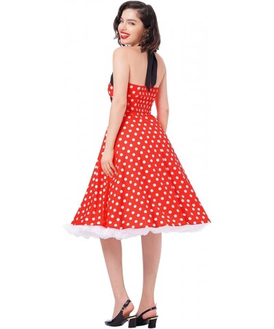 1950s Dresses for Women Polka Dot Retro Vintage Style Cocktail Party Swing Dress 50s Style Audrey Hepburn Rockabilly Dresses ...